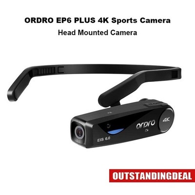Ordro EP6 PLUS 4K Sports Camera Head Mounted Camera Vlog Camera ot25 *mq