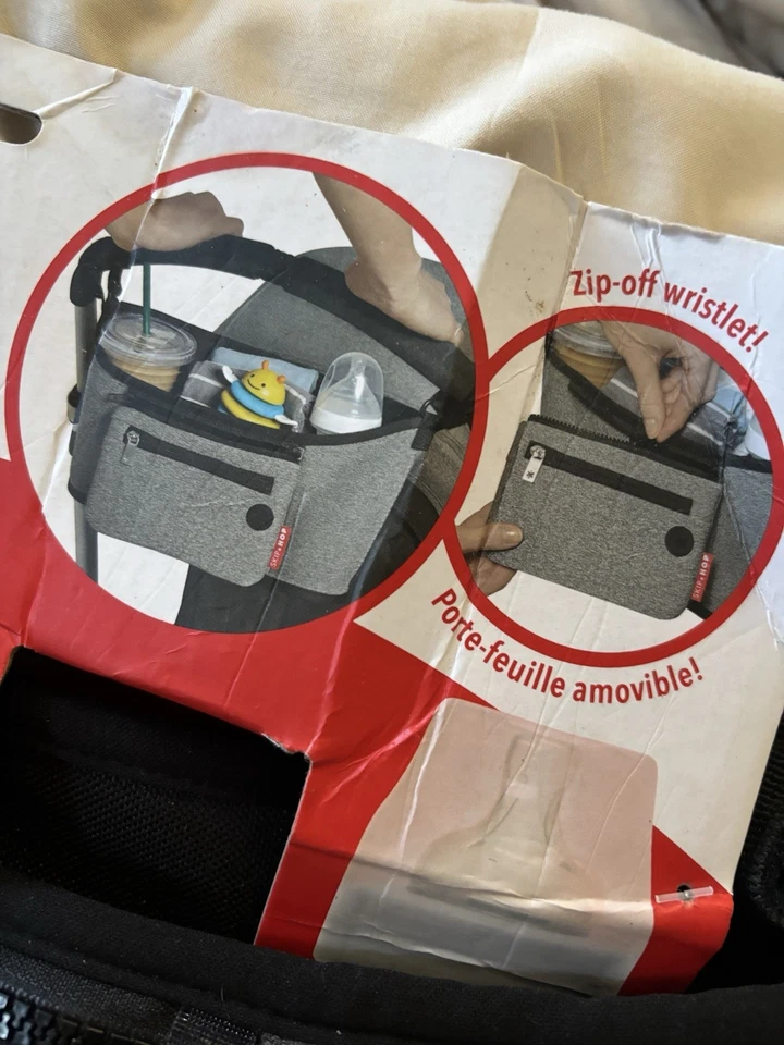 Organizador de Cochecito Skip Hop Grab & Go Ajuste Universal con Cremallera Muñequera Gris Nuevo con Etiquetas Foto 2 de 4