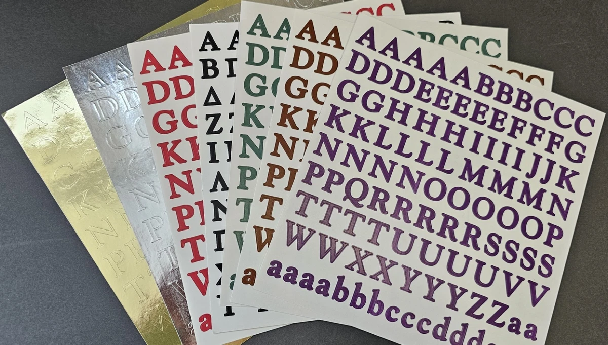 Calcomanías Del Alfabeto, 10 Hojas Coloridas De Letras Inglesas Y Numeros Combinacion De Calcomanias Para Bricolaje Taza De Agua Decoracion De
