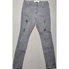Hollister Curvy High Rise Jegging Jean Legging Gray Distressed Women's 11R 30x28