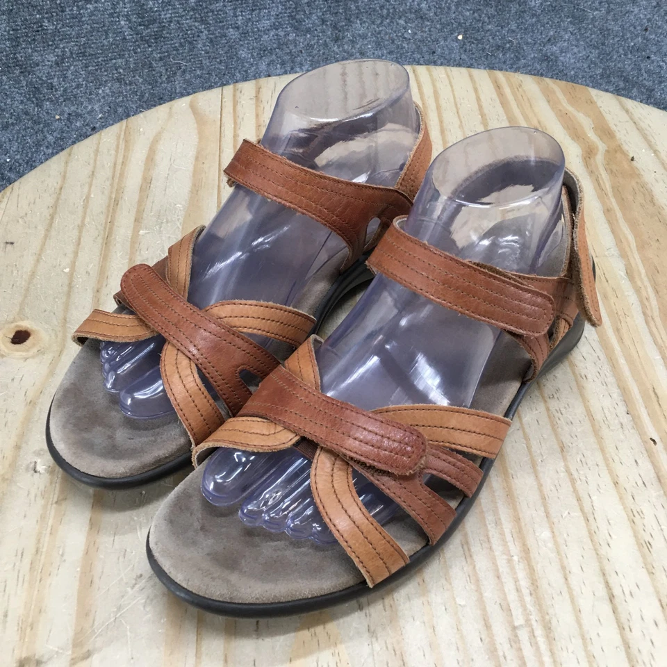 SAS Sandals Womens 10 W Pier Casual Adjustable Strappy Slingback Brown Leather - Image 3 of 4