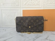 Pre-owned Authentic Louis Vuitton Felicie 21cm Width With Microchip NFC