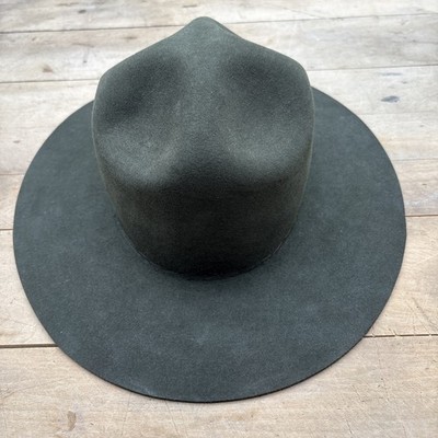 Vintage John B Stetson Sz 6 3/4 Felt Campaign State Police Style