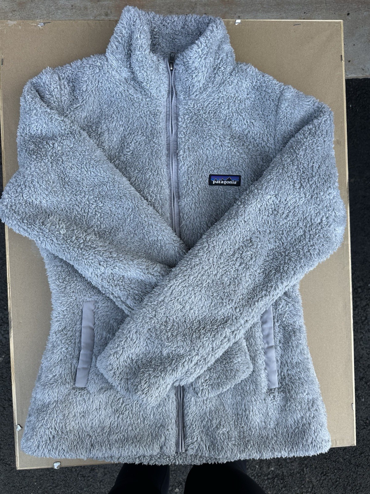 Women's Patagonia Los Gatos Fleece Jacket Small Gray Eco Recycled Polyester