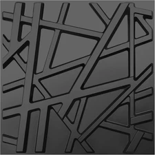 33 Pack 3D Wall Panels for Interior Wall Decor, 12''X12'' Black Accent Textur...