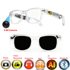 Bluetooth AI smart glasses with camera and video control and AI chat