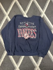 Vintage New York Yankees American League MLB World Series Sweatshirt Large Bike