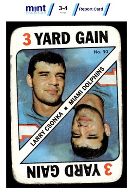 1971 TOPPS LARRY CSONKA 30 GOOD GAME INSERTS FOOTBALL MIAMI DOLPHINS