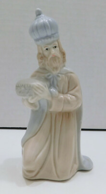 Kneeling Wise Man for Nativity Scene Porcelain Hand Painted 5'' Tall Replacement