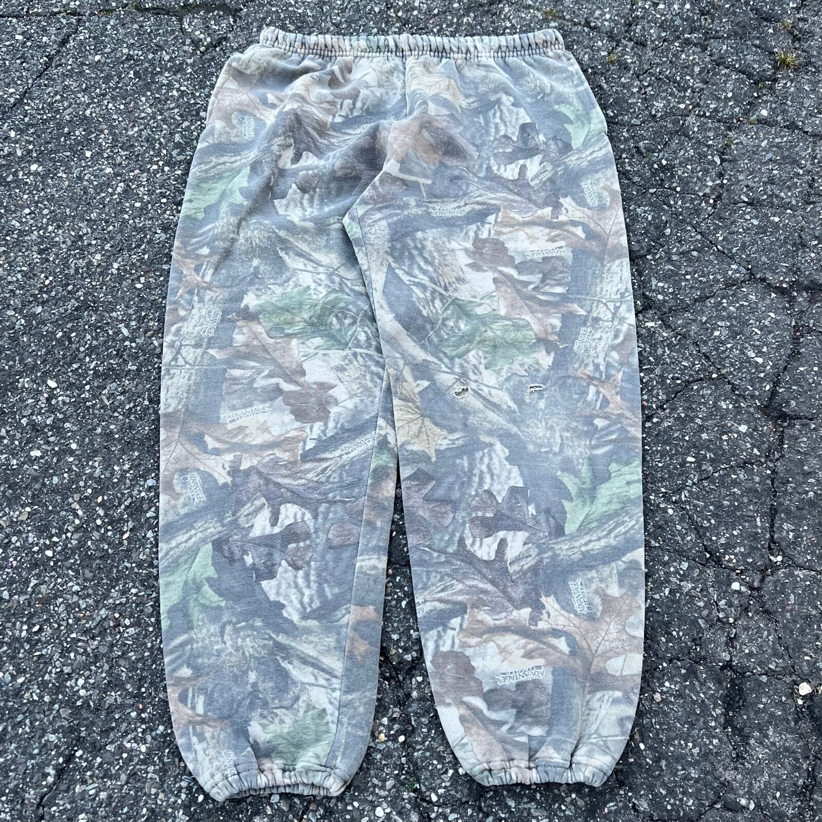 Vintage realtree camo jerzees essential blank cotton sweatpants
