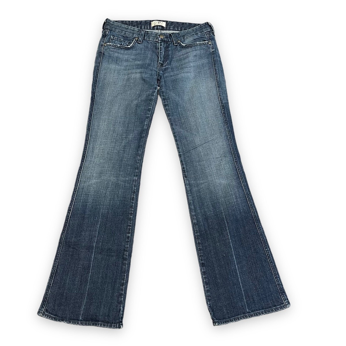 【BOK PLACE】Unique Cut Line Damage Point Wide Denim PT XL s-l1200.jpg