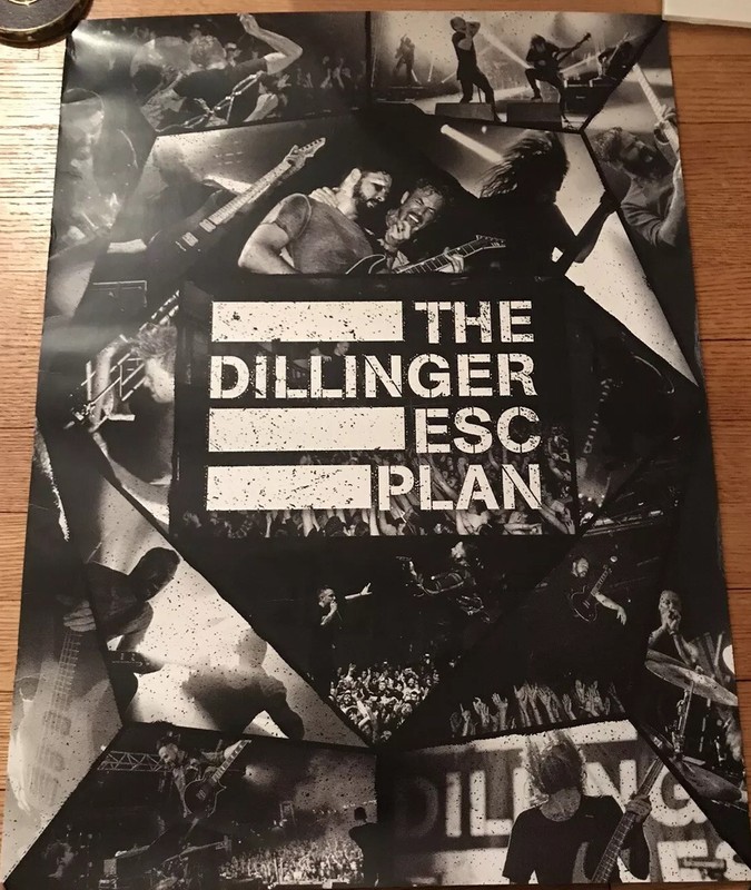 The dillinger escape plan poster final shows heavy card stock Collage