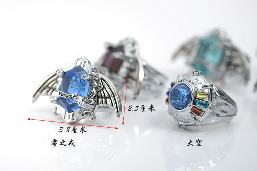 Touirch Anime Jewelry Hitman Reborn Vongola Ring Necklace Cosplay Ring Set