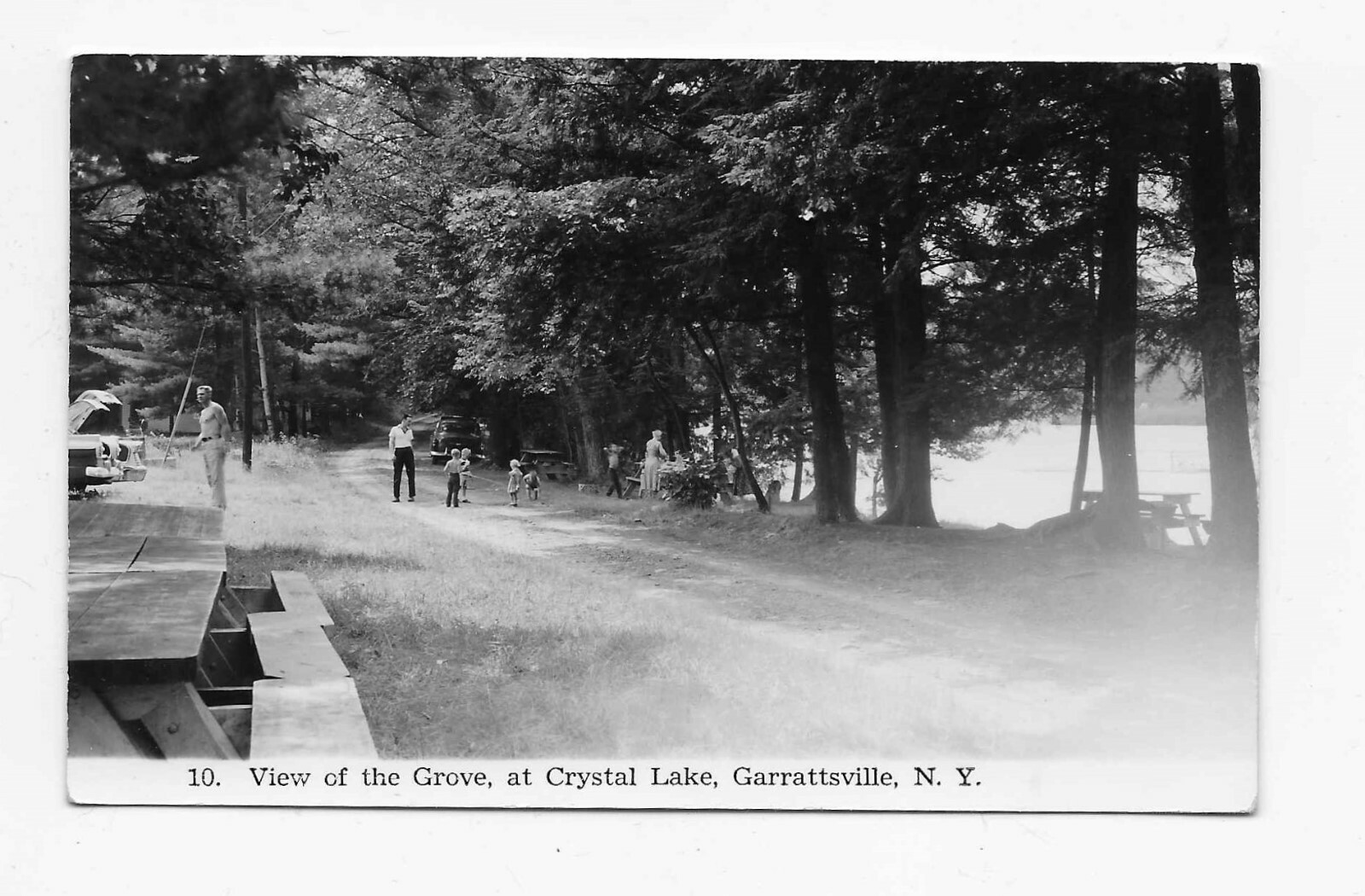 Vintage Postcard * RPPC * THE GROVE ** CRYSTAL LAKE ** GARRATTSVILLE NY