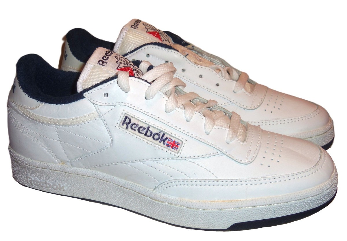 NEW VINTAGE 90's REEBOK CLUB C (WHT/ NVY/ RED) TENNIS SNEAKER