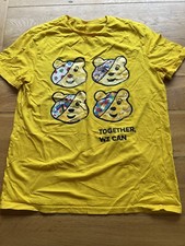 children in need pudsey yellow t shirt size adult large