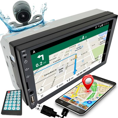 7'' 2DIN Car Stereo Radio Touch Screen USB MP5 Player Mirror Link carplay  + Cam 