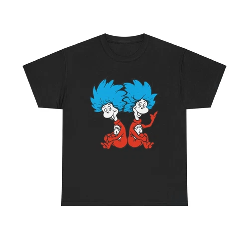 Thing 1 & Thing 2 T-Shirt - dr seuss cat in the hat twins mischief duo cute book