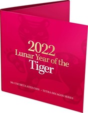 2022 Royal Australian Mint Tetra-Decagon 50c Coin - Year of the Tiger