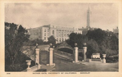 Postcard Sather Gate University of California Berkeley Albertype