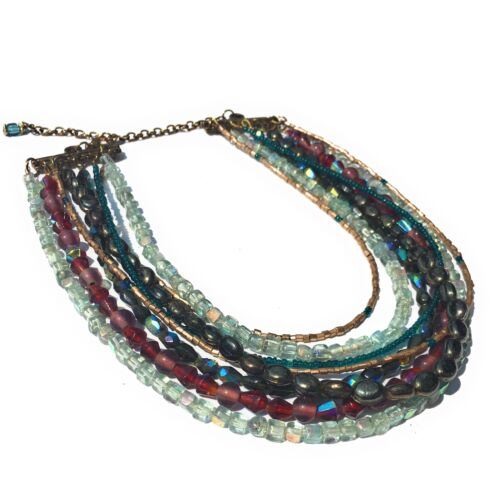 Village Artisan Vineyard Eleganza Necklace Fashion Beaded Long Accessory Gift - Picture 3 of 5
