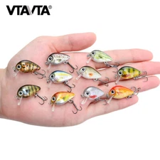 5pcs/lot Fishing Lures Mini Crankbait Colorful Lifelike Top Water Swimbait Bait