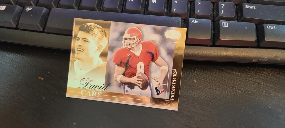 2002 Pacific Heads Up #7 David Carr Rookie Football Card  - Image 2 of 3