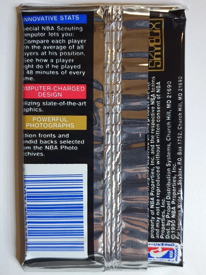 1990-91 Skybox Basketball Series 1 Sealed Pack - Factory Sealed Packs — 第 3/3 张图片