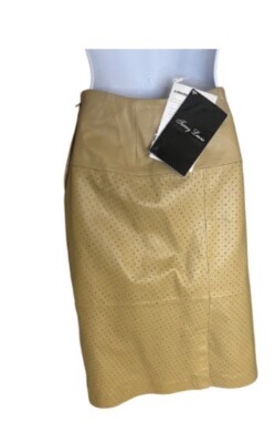 Terry Lewis Classic Luxuries Leather Skirt NWT