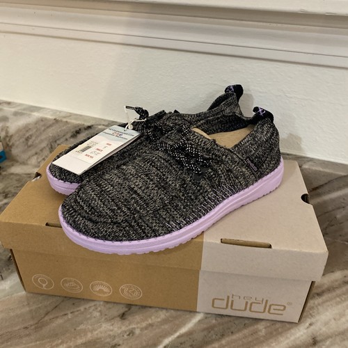 Hey Dude Women's Size 5 US Wendy Halo Black Lilac Purple Shoes  8057960752991 | eBay