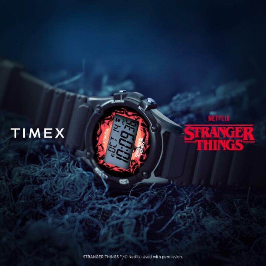 Timex Atlantis x Stranger Things Watch Limited Resin Strap Black