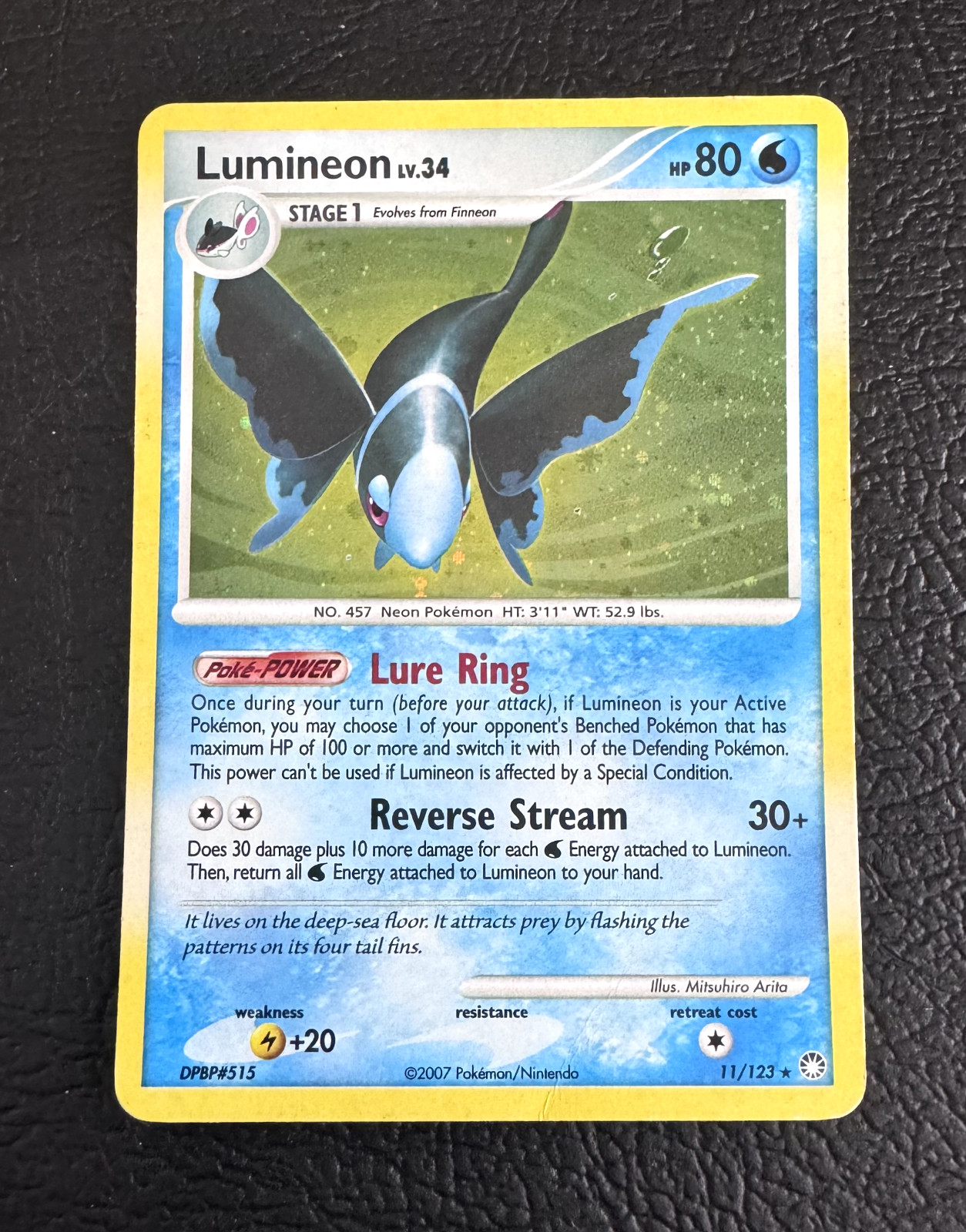 LUMINEON Lv. 34 Mysterious Treasures 11/123 ULTRA HOLO RARE 2007 Lightly Played