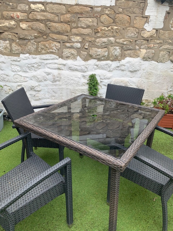 Rattan Garden furniture set includes 4 Hartmann Chairs eBay