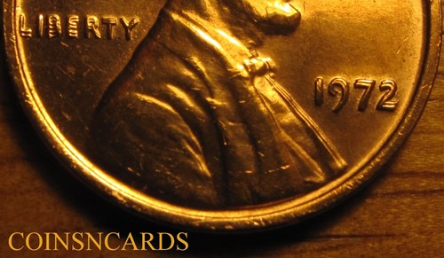 1972/72 Lincoln Cent Doubled Die Obverse DDO #1 Error Uncirculated RED Monster ! - Picture 3 of 4