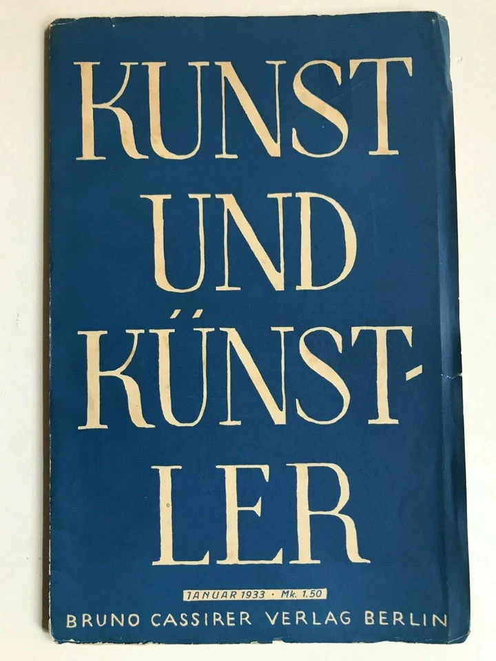 Kunst und Künstler Jahrgang XXXII, Cassirer Verlag, Kunst und Künstler Cassirer - Bild 1 von 1