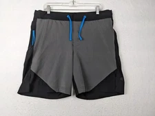 Champion Mens Active Shorts L Gray Polyester Blend