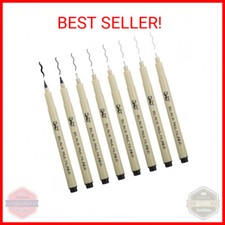 Mr. Pen- Drawing Pens for Artists, 8 Pack Black Multiliner/Fineliner Micro Anime
