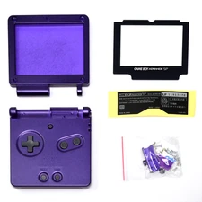 GBA SP Game Boy Advance SP Replacement Housing Shell Screen Lens (PURPLE)