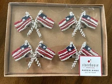 Storehouse PATRIOTIC FLAG Napkin Rings