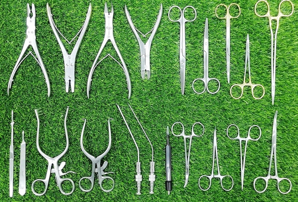 20 Pcs Extended Hand Plastic Reconstruction Surgery Veterinary  Instruments Set