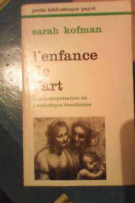 Sarah/Kofman/Kindheit der Kunst/Payot 1975