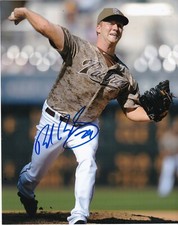 BRAD BOXBERGER   SAN DIEGO PADRES   ACTION SIGNED 8x10