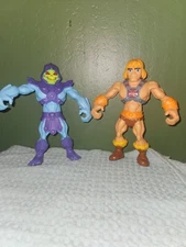 MASTERS OF THE UNIVERSE  HE MAN & SKELETOR SET OF 2 MOTU FLEX FIGURE EXTREME
