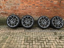 GENUINE BMW 20” 666M M3 M4 F80 BLACK AND DIAMOND CUT FRONT ALLOYS