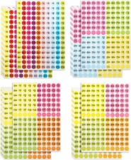 2800Pcs Garage Sale Price Stickers, 3/4 Inch Round Yard Sale Price Stickers, Rem