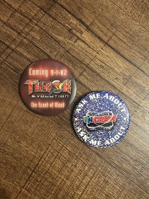 Rare Promo Buttons PS2 Turok Evolution & Nintendo 64 Crew  Ask Me About  Pins
