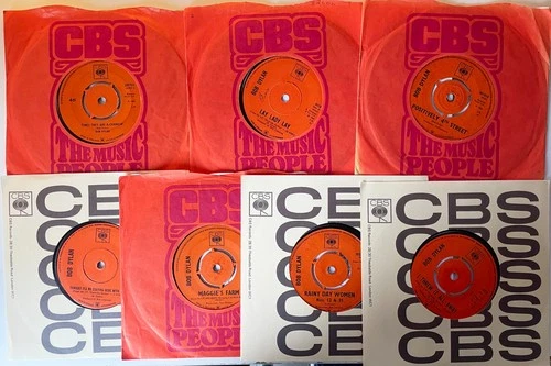 Job lot - Bob Dylan UK 45's on CBS records 1960's x 7