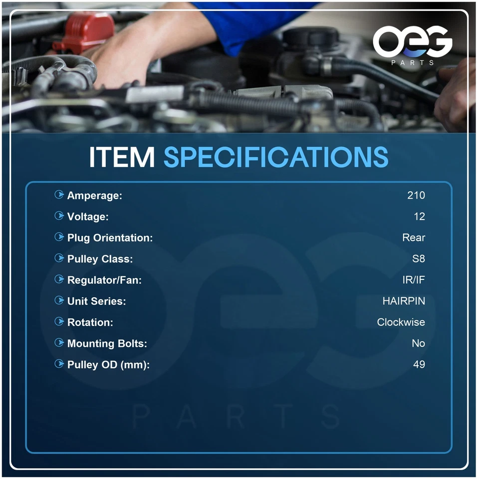 New Alternator For BMW 435i, 335i GT xDrive 3.0L 2014-16 104210-6501 104210-6502 - Image 3 of 4