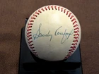 SANDY KOUFAX 1955 WSC BROOKLYN DODGERS HOF SIGNED AUTO FEENEY SPALDING BASEBALL