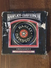 1999 CAVANAGH HARLEY DAVIDSON GAS CAP CHRISTMAS ORNAMENTS.